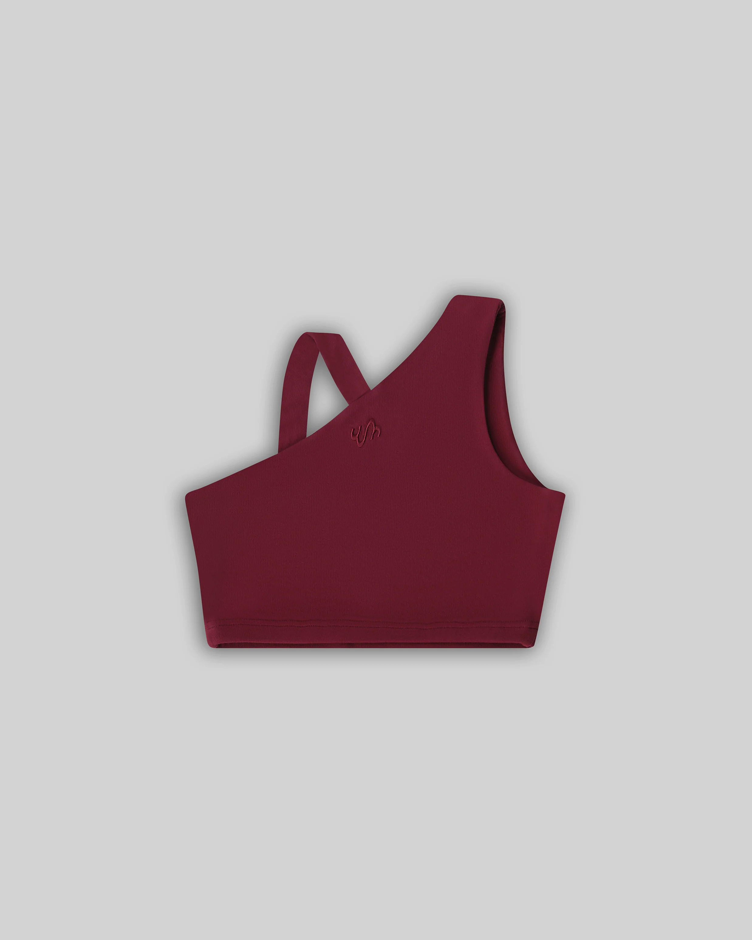 ASYMMETRICAL LOUNGE BRA TOP (BURGUNDY) - Image 3