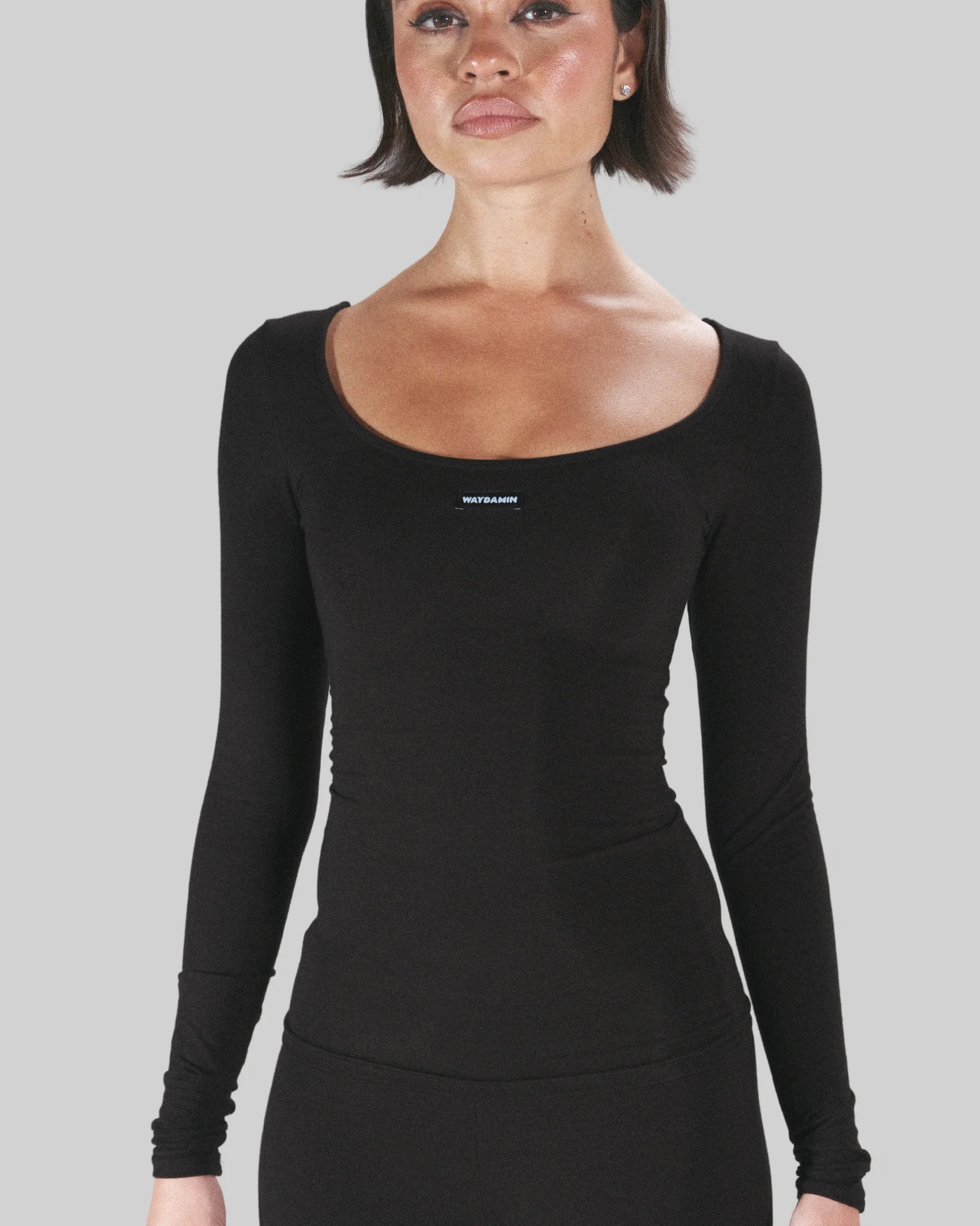 BASICS BOATNECK TOP (BLACK) - Image 3