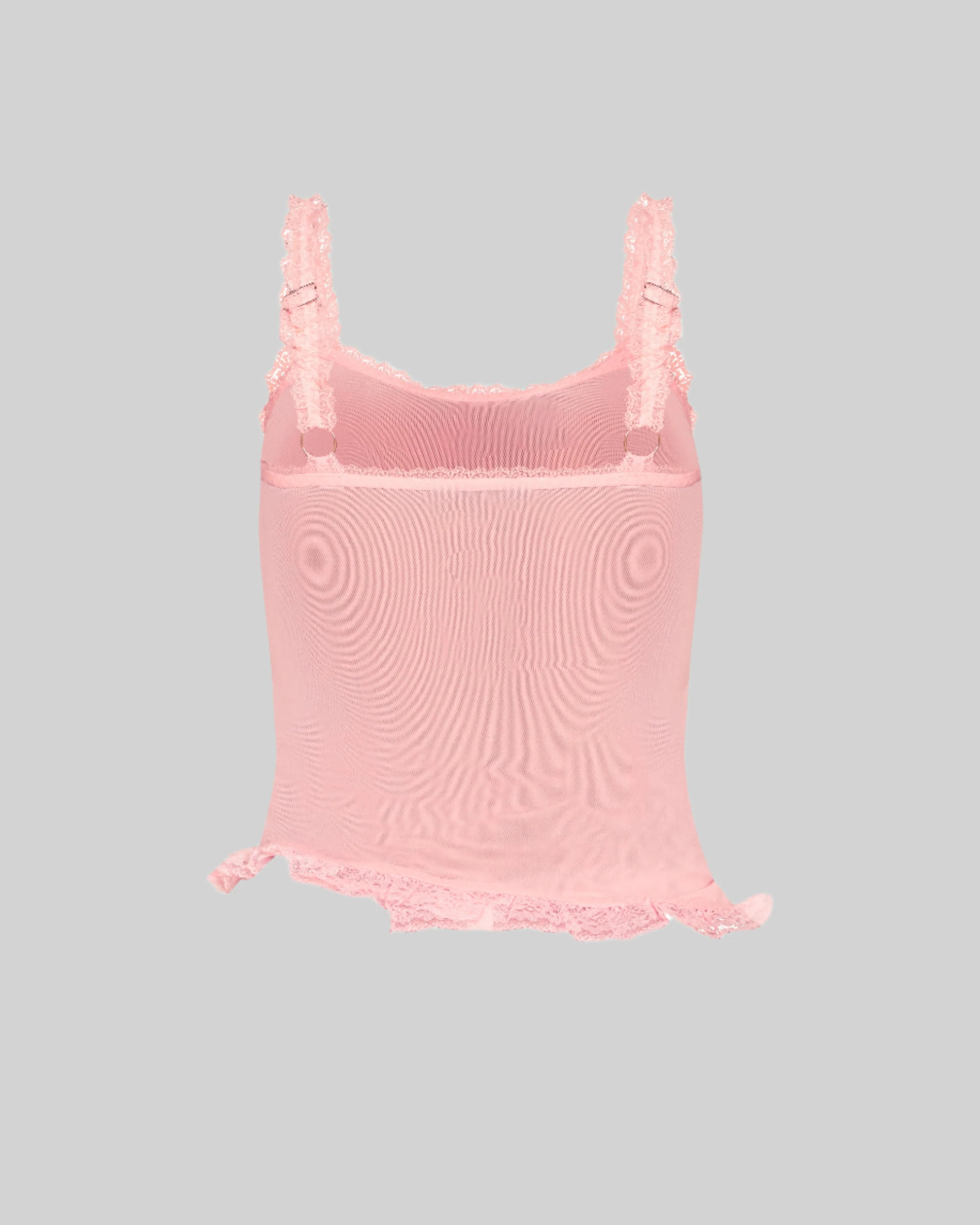 LOVE ME NOT SCALLOPED MESH TOP (BABY PINK) - Image 3